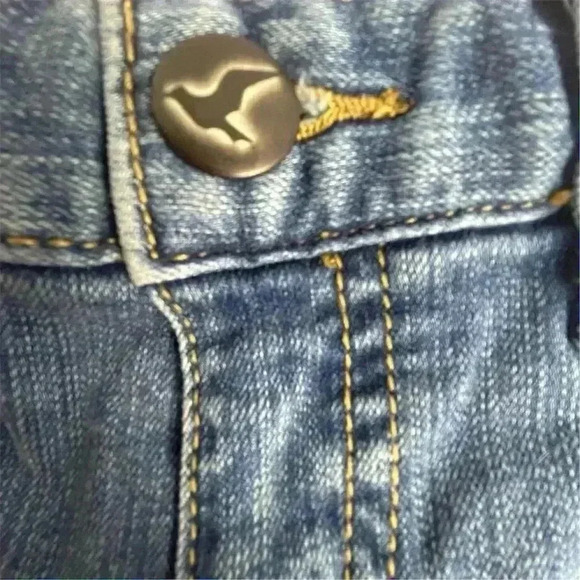 Free People Women's Blue Denim Straight Jeans Size 28 Medium Wash - Picture 7 of 9